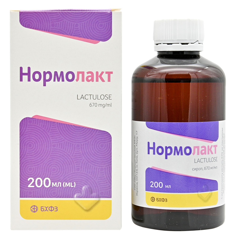 НОРМОЛАКТ сироп, 670 мг/мл, по 200 мл у флаконі полімерному №1